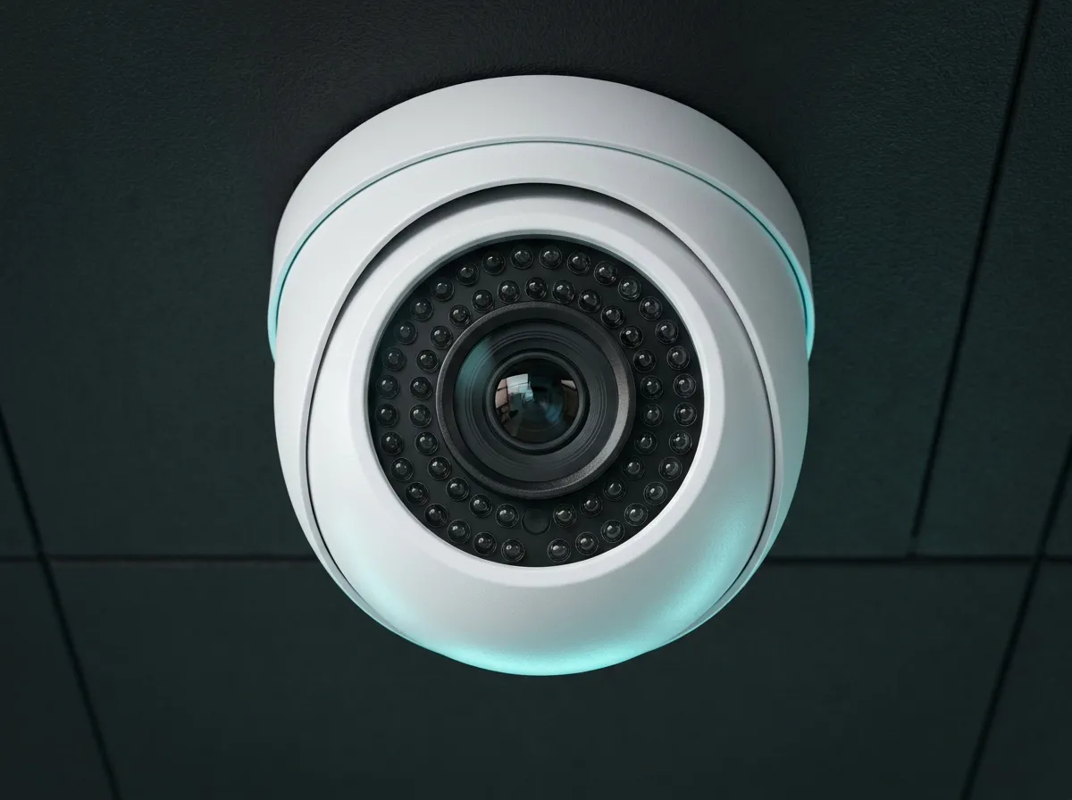 Detailaufnahme einer IP-Dome-Kamera